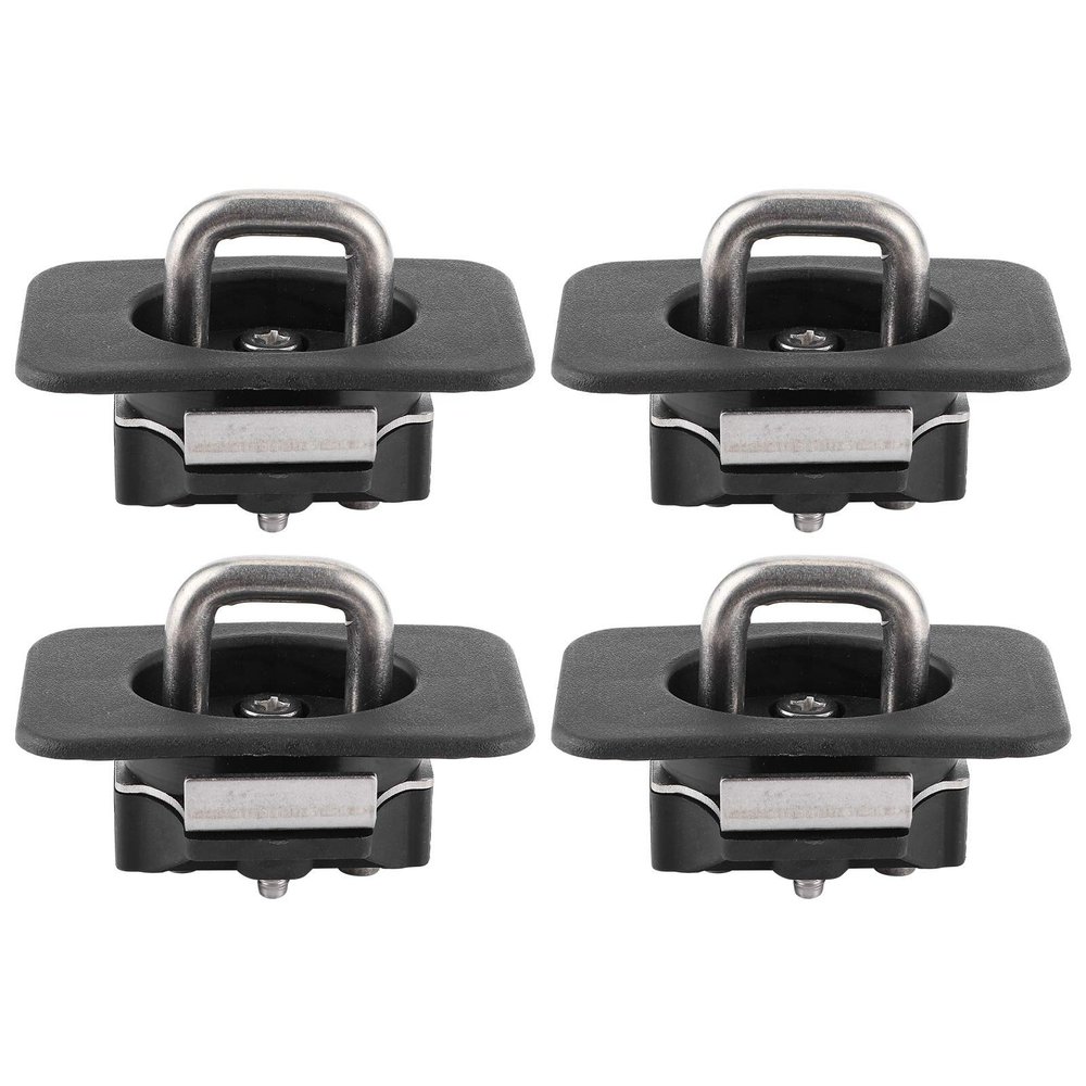 KUIDAMOS Stainless Steel Tie-Down Anchor Rings, Durable, 450 kg Capacity, Easy Installation, 4-Piece Set for Car Accessories