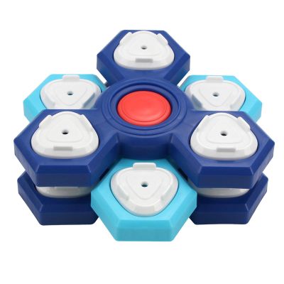 Slow-Feeder Dog Bowl with Rotating Multi-Level Lick Plate