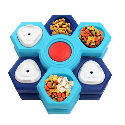 Anti-Gulp Bowl for Dogs, Multilayer Rotating Food and