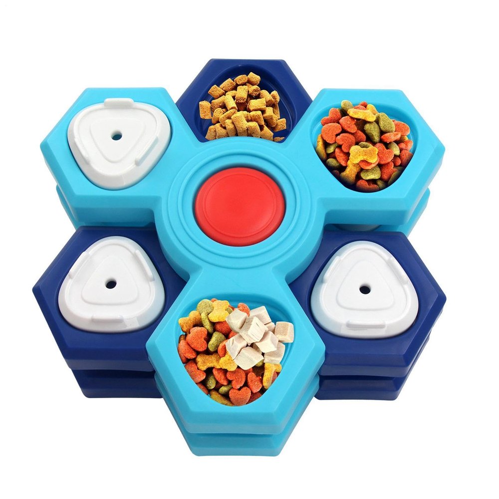 Anti-Gulp Bowl for Dogs, Multilayer Rotating Food and