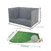 DAZZLEEX Portable Dog Grass Pad with Tray, Foldable, Gray view 2