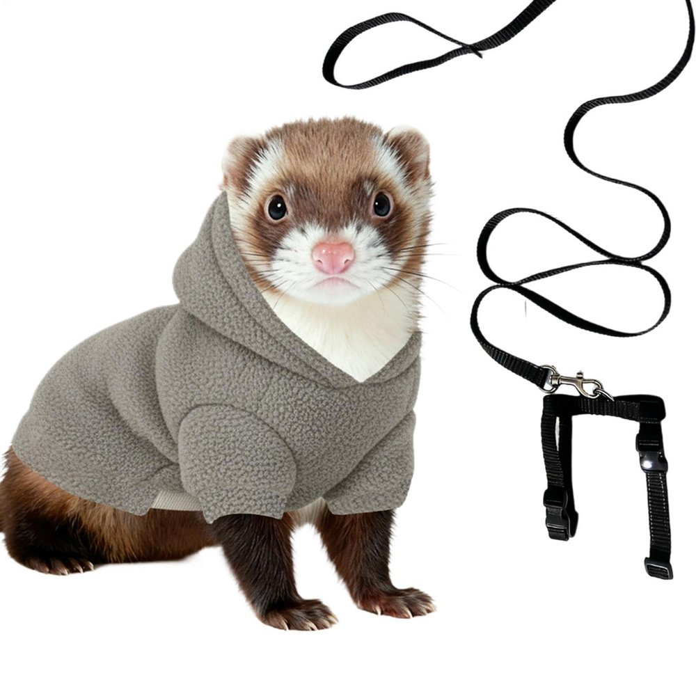 Ferret Hoodie | Ergonomic Comfortable Hoodie | Safe Collar for Ferret Clothing | Outdoor Walks with Hamsters, Chinchillas, Rabbits, Puppies, Kittens, and Bunnies