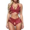 Generic Women's Lace Babydoll Lingerie with Fashionable Choker view 1