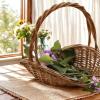 BEAZOOM Oval Handwoven Willow Basket with Handle, Small view 2