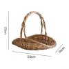 BEAZOOM Oval Handwoven Willow Basket with Handle, Small view 3