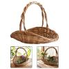 BEAZOOM Oval Handwoven Willow Basket with Handle, Small view 4