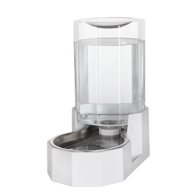 Sfozstra 7L White Dog Water Fountain – Stainless Steel, Stable