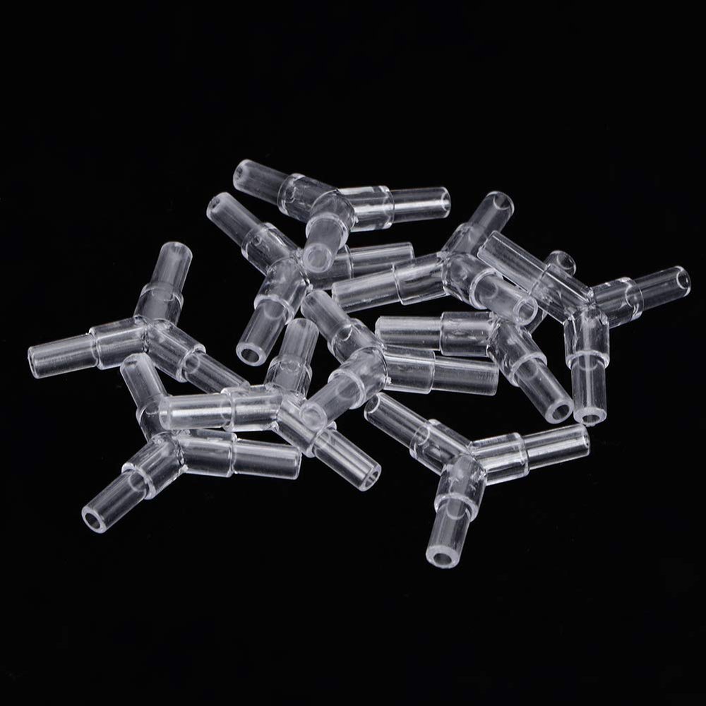SPYMINNPOO 20 Pack Acrylic T-Pieces for Aquariums