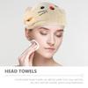 Quick-Drying Coral Fleece Hair Towel Cap with Button for Girls view 2