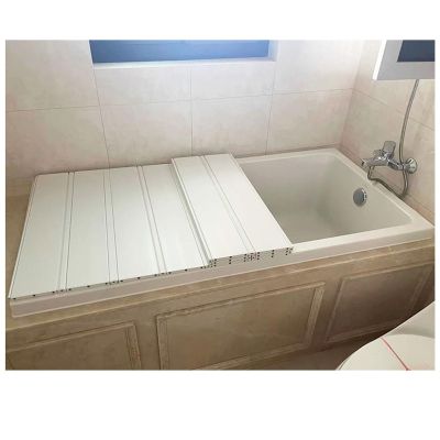 Foldable Adjustable PVC Bathtub Tray, Waterproof Bath Cover