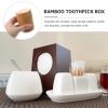PRETYZOOM Compact Bamboo Toothpick Dispenser, Khaki view 3