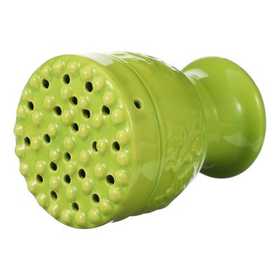 Cabilock Double-Walled Ceramic Moxibustion Pot, Portable Heat-Protective Moxa Cup, Green