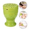 Cabilock Double-Walled Ceramic Moxibustion Pot, Portable Heat-Protective Moxa Cup, Green view 4