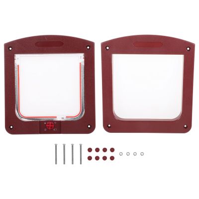 PLAFOPE Two-Way Pet Door for Dogs and Puppies, Durable PP, Easy Installation