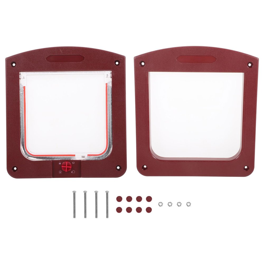 PLAFOPE Two-Way Pet Door for Dogs and Puppies, Durable PP, Easy Installation