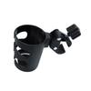 COMPUKAS Plastic Stroller Drink Holder, Universal Bottle Holder for Bicycles and Parks, Secure Cup Holder, Lightweight and Adjustable, Black view 1
