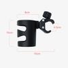 COMPUKAS Plastic Stroller Drink Holder, Universal Bottle Holder for Bicycles and Parks, Secure Cup Holder, Lightweight and Adjustable, Black view 2