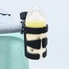 COMPUKAS Plastic Stroller Drink Holder, Universal Bottle Holder for Bicycles and Parks, Secure Cup Holder, Lightweight and Adjustable, Black view 4