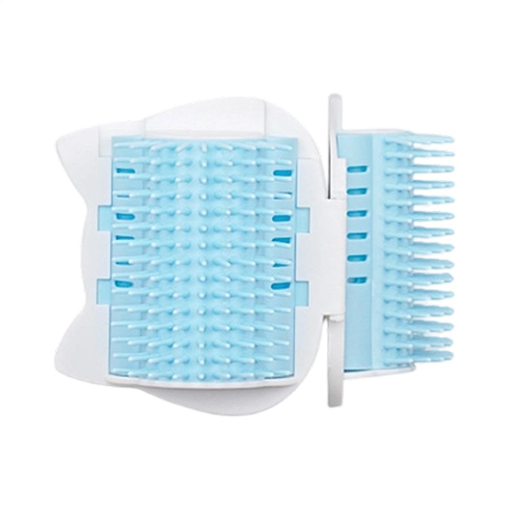 Cat Self-Grooming Corner Wall Brush with Soft Massage Bristles