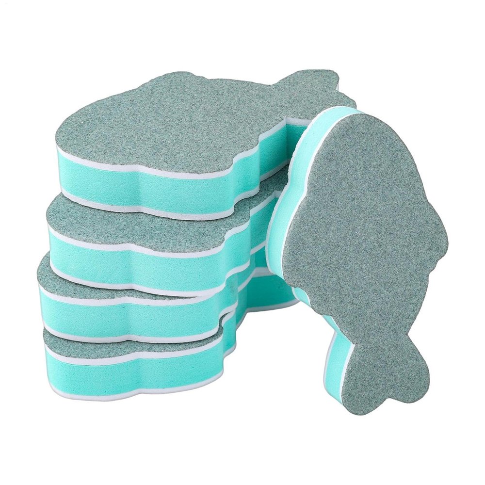 5-Piece Double-Sided Fish-Shaped Aquarium Cleaner