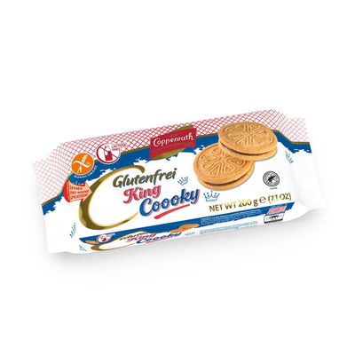 Coppenrath King Coooky Gluten-Free & Lactose-Free, 7 x 200 g Cocoa Cream Sandwich Cookies