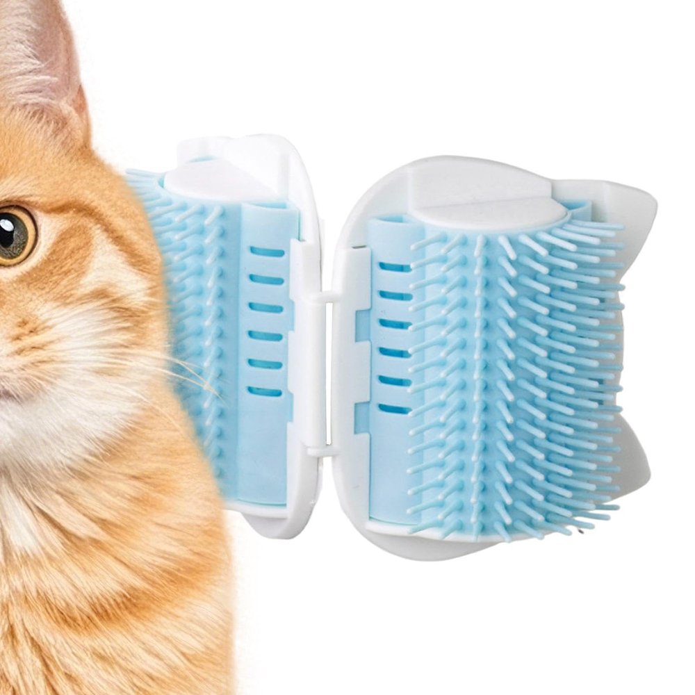 Cat Brush - Wall-Mounted Self-Care Scratcher, Soft Cat Brush