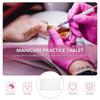 SWETRACE Manicure Cushion, Stylish Nail Design with Sparkling Rhinestones, Non-Slip Base, Stable Beige Nail Table Rest view 3