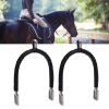 Yechiry Stainless Steel Horse Spurs with Adjustable Leather Straps, Size L view 4