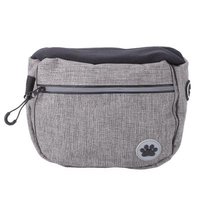 Yechiry Dog Treat Pouch with Automatic Rebound Closure, Removable Inner Bag, Gray
