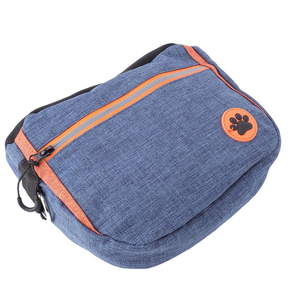 Yechiry Dog Treat Pouch, Pet Training Bag with Automatic Rebound Closure, Removable Inner Pouch, Blue