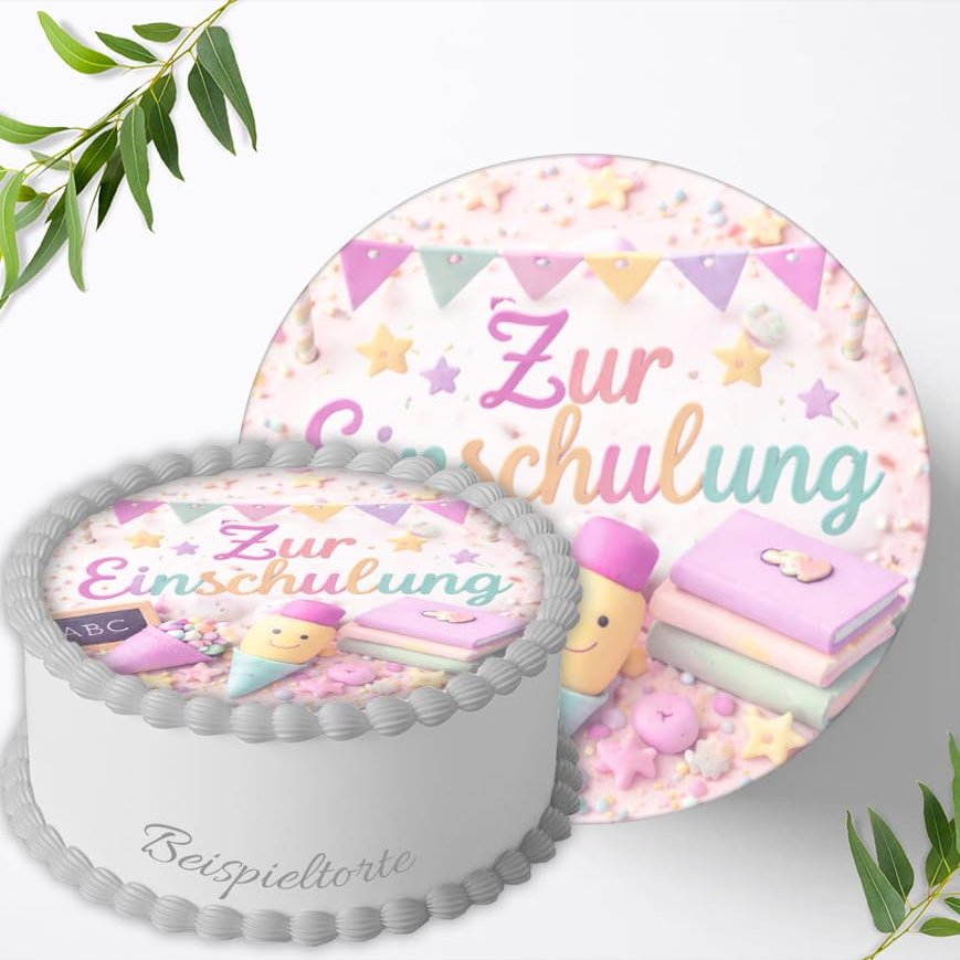 Personalized Back-to-School Fondant Cake Topper with Name, 8 in