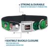 Crunchyroll Dog Collar, Metal Seat Belt Buckle, The Apothecary Diaries Maomao Grinding Pose and Logo, Green, 28.9 cm to 41.5 cm, 2.5 cm Wide view 4