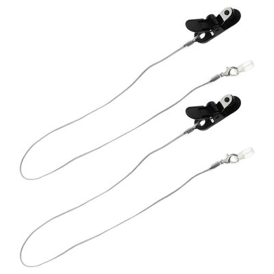 PHENOFICE Nylon & Silicone Hearing Aid Lanyards with Safety Clips, 2-Pack
