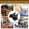 Fly Mask for Horses, Breathable Mesh, UV Protection, with Ears view 4