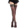High Fishnet Stockings with Non-Slip Silicone Band view 1