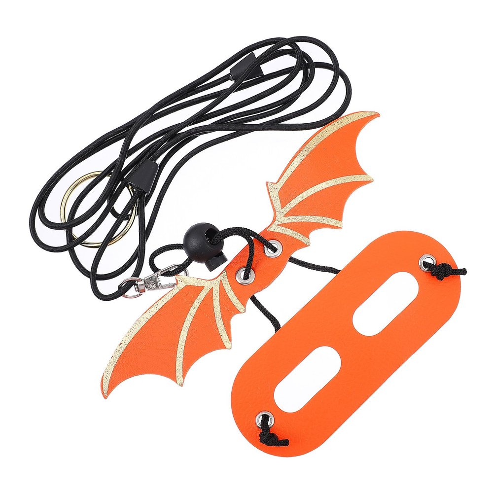 CVUTOVO 5-Piece Adjustable Leather Reptile Harness and Leash for Bearded Dragons with Wings