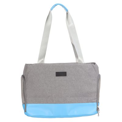 MAMJENNI Waterproof Pet Shoulder Bag, Breathable Travel Carrier for Cats, Dogs, and Rabbits (Blue)