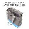 MAMJENNI Waterproof Pet Shoulder Bag, Breathable Travel Carrier for Cats, Dogs, and Rabbits (Blue) view 2