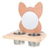 VALICLUD Reusable Stainless Steel Bird Bowls with Wood for Cages view 1