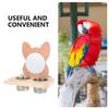 VALICLUD Reusable Stainless Steel Bird Bowls with Wood for Cages view 3