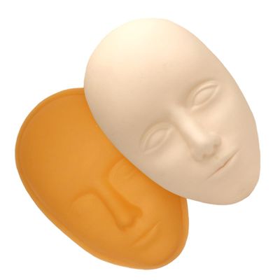 AlpenLife Basics Silicone Practice Face Skin for 5D Microblading and Tattoo Practice, Comfortable and Easy to Clean, with Removable 3D Stand for Beginners and Professionals