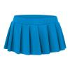 Women’s Role-Play Pleated Mini Skirt with Ruffle Trim, Lingerie (Blue, XL) view 3
