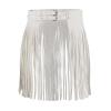 Halloween Harness Fringe Skirt for Clubwear and Fashion Performances, Open-Crotch Half-Dress (White, One Size) view 1