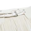 Halloween Harness Fringe Skirt for Clubwear and Fashion Performances, Open-Crotch Half-Dress (White, One Size) view 3