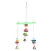 MAMJENNI Pet Bird Swing and Chew Toy, Multicolor Acrylic and Wood, for Small and Medium Parrots view 1