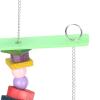 MAMJENNI Pet Bird Swing and Chew Toy, Multicolor Acrylic and Wood, for Small and Medium Parrots view 2
