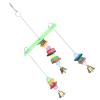MAMJENNI Pet Bird Swing and Chew Toy, Multicolor Acrylic and Wood, for Small and Medium Parrots view 3