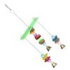 MAMJENNI Pet Bird Swing and Chew Toy, Multicolor Acrylic and Wood, for Small and Medium Parrots view 4