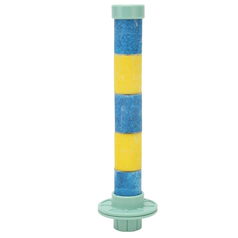 MAMJENNI Quartz Sand Perch for Parrots, Budgerigars and Cockatiels, Blue and Yellow