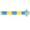 MAMJENNI Quartz Sand Perch for Parrots, Budgerigars and Cockatiels, Blue and Yellow view 2